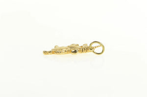 14K Unicorn Ornate Mystical Magic Creature Charm/Pendant Yellow Gold