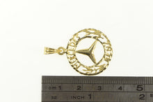 Load image into Gallery viewer, 14K Mercedes Benz Logo Symbol Diamond Cut Charm/Pendant Yellow Gold