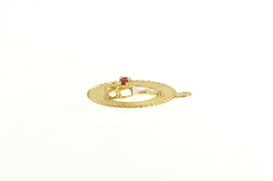 14K 1960's Happy Birthday Enamel Cake Vintage Charm/Pendant Yellow Gold