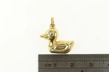 Load image into Gallery viewer, 14K 3D Puffy Rubber Ducky Stylized Duck Mallard Charm/Pendant Yellow Gold