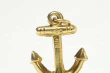 Load image into Gallery viewer, 14K 3D Anchor Hope Symbol Nautical Sailing Charm/Pendant Yellow Gold