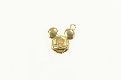 14K Mickey Mouse Cartoon Heart Walt Disney Charm/Pendant Yellow Gold