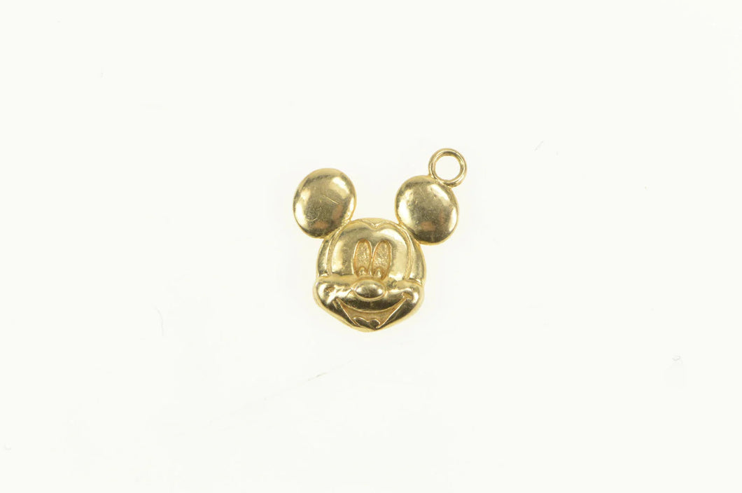 14K Mickey Mouse Cartoon Heart Walt Disney Charm/Pendant Yellow Gold