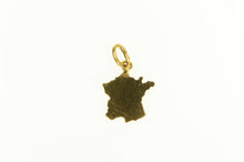 Load image into Gallery viewer, 14K France Country Map Geographic Travel Charm/Pendant Yellow Gold