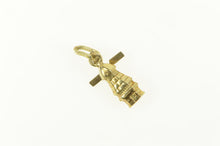 Load image into Gallery viewer, 14K 3D Articulated Dutch Windmill Netherlands Charm/Pendant Yellow Gold
