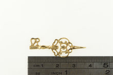 Load image into Gallery viewer, 14K Skeleton Key Trust Protection Symbol Charm/Pendant Yellow Gold