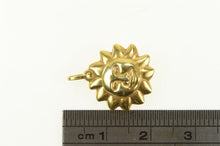 Load image into Gallery viewer, 14K Puffy Sun Face Celestial Space Stars Motif Charm/Pendant Yellow Gold