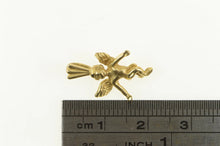 Load image into Gallery viewer, 14K 3D Cherub Winged Angel Baby Protection Charm/Pendant Yellow Gold
