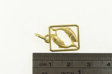 Load image into Gallery viewer, 14K Pisces Astrology Star Zodiac Sign Squared Charm/Pendant Yellow Gold