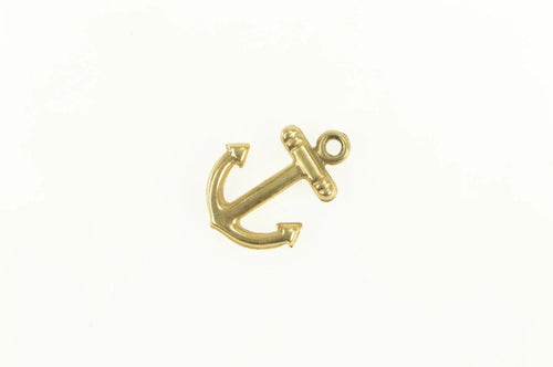 10K 3D Nautical Sailing Anchor Faith Symbol Hope Charm/Pendant Yellow Gold