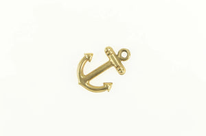 10K 3D Nautical Sailing Anchor Faith Symbol Hope Charm/Pendant Yellow Gold