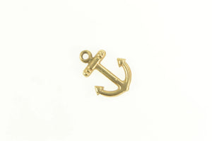 10K 3D Nautical Sailing Anchor Faith Symbol Hope Charm/Pendant Yellow Gold