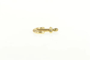 10K 3D Nautical Sailing Anchor Faith Symbol Hope Charm/Pendant Yellow Gold