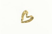Load image into Gallery viewer, 14K Diamond Cut Curvy Heart Love Symbol Pendant Yellow Gold