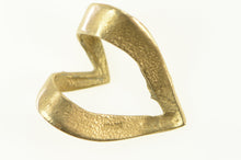 Load image into Gallery viewer, 14K Diamond Cut Curvy Heart Love Symbol Pendant Yellow Gold