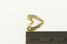 Load image into Gallery viewer, 14K Diamond Cut Curvy Heart Love Symbol Pendant Yellow Gold
