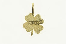 Load image into Gallery viewer, 14K Diamond Cut Four Leaf Clover Shamrock Charm/Pendant Yellow Gold