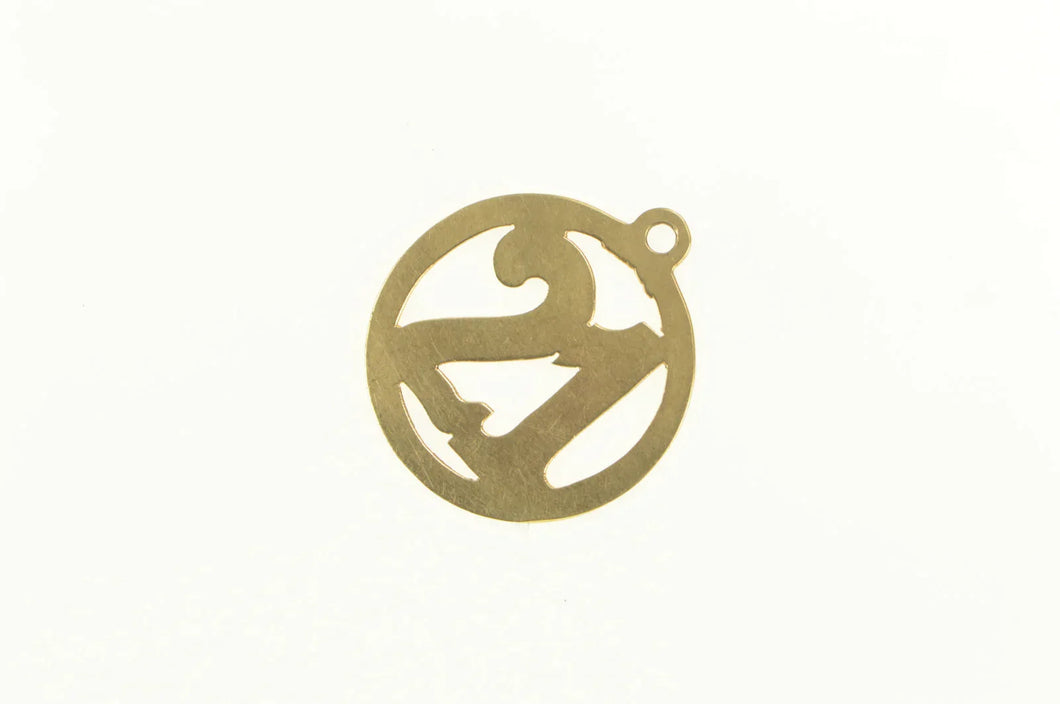 14K 21 Twenty First Birthday Number Cut Out Charm/Pendant Yellow Gold