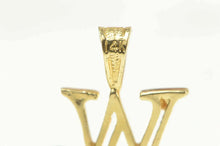 Load image into Gallery viewer, 14K W Diamond Cut Letter Initial Monogram Charm/Pendant Yellow Gold