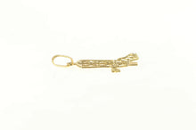 Load image into Gallery viewer, 14K Diamond Cut Filigree Cowboy Boot Spur Charm/Pendant Yellow Gold