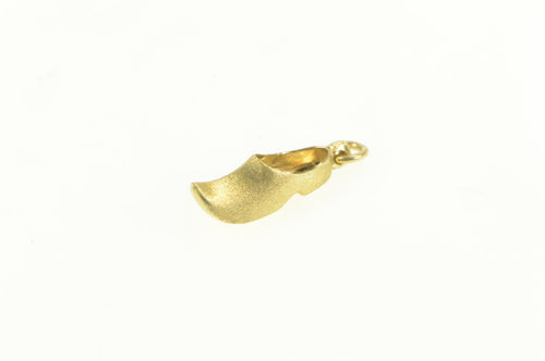 14K 3D Dutch Clog Shoe Netherlands Souvenir Charm/Pendant Yellow Gold