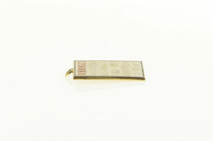 14K Bingo Enamel Game Board Charm/Pendant Yellow Gold