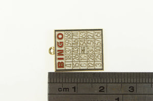 14K Bingo Enamel Game Board Charm/Pendant Yellow Gold
