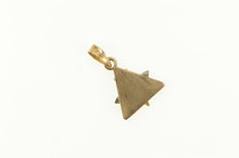 Load image into Gallery viewer, 18K Dove Bird Peace Symbol Triangle Charm/Pendant Yellow Gold