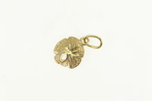 Load image into Gallery viewer, 14K Diamond Cut Seashell Sand Dollar Shell Charm/Pendant Yellow Gold