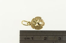 Load image into Gallery viewer, 14K Diamond Cut Seashell Sand Dollar Shell Charm/Pendant Yellow Gold