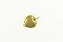 Load image into Gallery viewer, 10K Art Deco Pinstriped Heart Photo Locket Charm/Pendant Yellow Gold