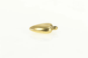 14K Victorian Forget Me Not Puffy Heart Love Charm/Pendant Yellow Gold