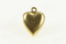 Load image into Gallery viewer, 14K Victorian Forget Me Not Puffy Heart Love Charm/Pendant Yellow Gold