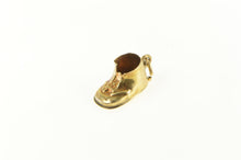 Load image into Gallery viewer, 14K 3D Puffy Shoe Sneaker Baby Bootie Charm/Pendant Yellow Gold