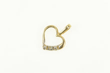 Load image into Gallery viewer, 14K Heart Diamond Love Symbol Romantic Charm/Pendant Yellow Gold