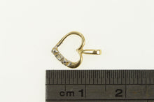 Load image into Gallery viewer, 14K Heart Diamond Love Symbol Romantic Charm/Pendant Yellow Gold