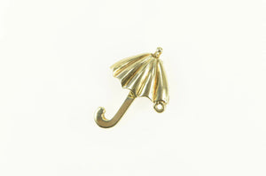 14K Ornate Stylized Umbrella Rain Spring Symbol Charm/Pendant Yellow Gold
