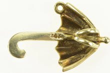 Load image into Gallery viewer, 14K Ornate Stylized Umbrella Rain Spring Symbol Charm/Pendant Yellow Gold