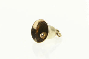 14K 3D Articulated Wedding Bell Romantic Charm/Pendant Yellow Gold