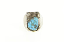 Load image into Gallery viewer, Sterling Silver 14K JM Native American Turquoise Navajo Ring
