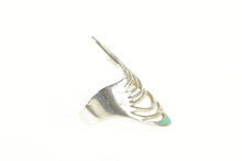 Load image into Gallery viewer, Sterling Silver Southwestern Turquoise Fanned Wavy Statement Ring