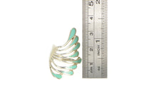 Load image into Gallery viewer, Sterling Silver Southwestern Turquoise Fanned Wavy Statement Ring