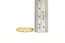 Load image into Gallery viewer, 14K Two Tone Fleur De Lis Filigree Lattice Domed Ring Yellow Gold