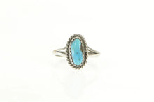 Load image into Gallery viewer, Sterling Silver Oval Turquoise Southwestern Artisan Cabochon Ring