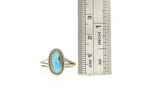 Load image into Gallery viewer, Sterling Silver Oval Turquoise Southwestern Artisan Cabochon Ring