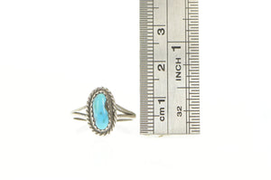 Sterling Silver Oval Turquoise Southwestern Artisan Cabochon Ring