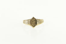 Load image into Gallery viewer, 10K Victorian K Initial Monogram Letter Baby Ring Yellow Gold