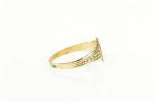 Load image into Gallery viewer, 10K Victorian K Initial Monogram Letter Baby Ring Yellow Gold