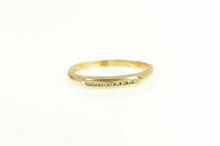 Load image into Gallery viewer, 14K Classic Diamond Vintage Wedding Band Ring Yellow Gold