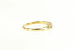 14K Classic Diamond Vintage Wedding Band Ring Yellow Gold